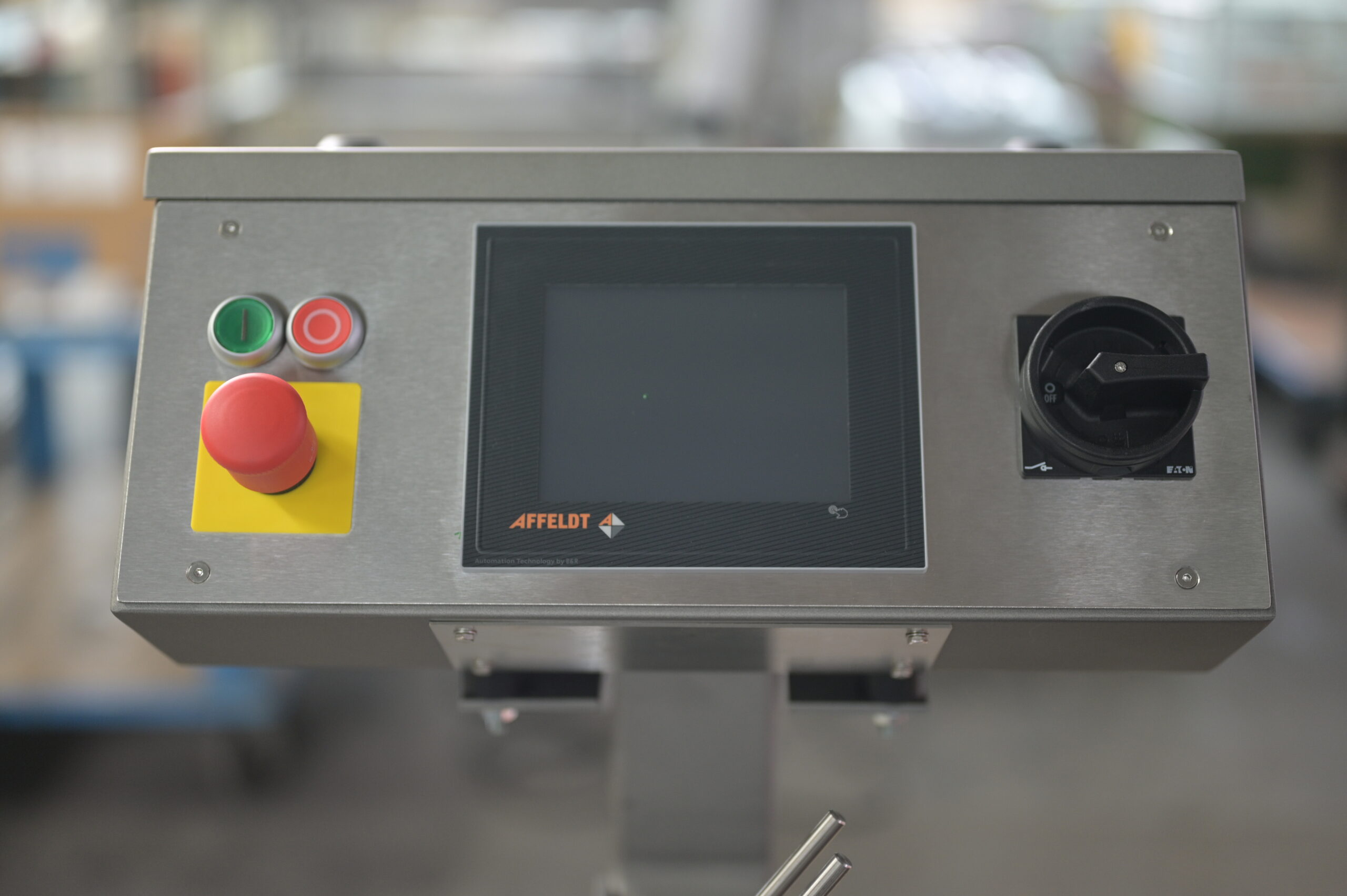 Display and buttons on a net clipping machine..
