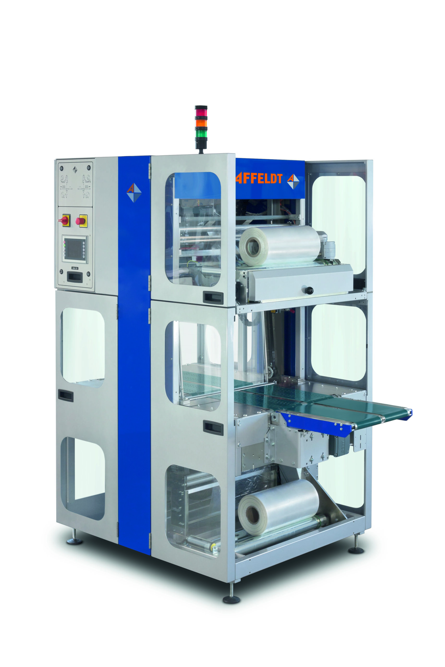 General view of the UNI 25 automatic wrapping machine