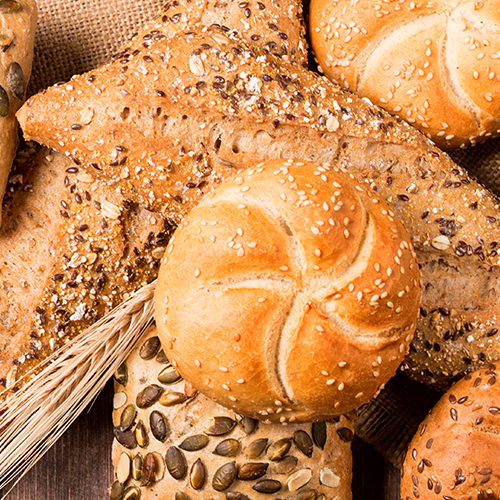 A pile of several buns.